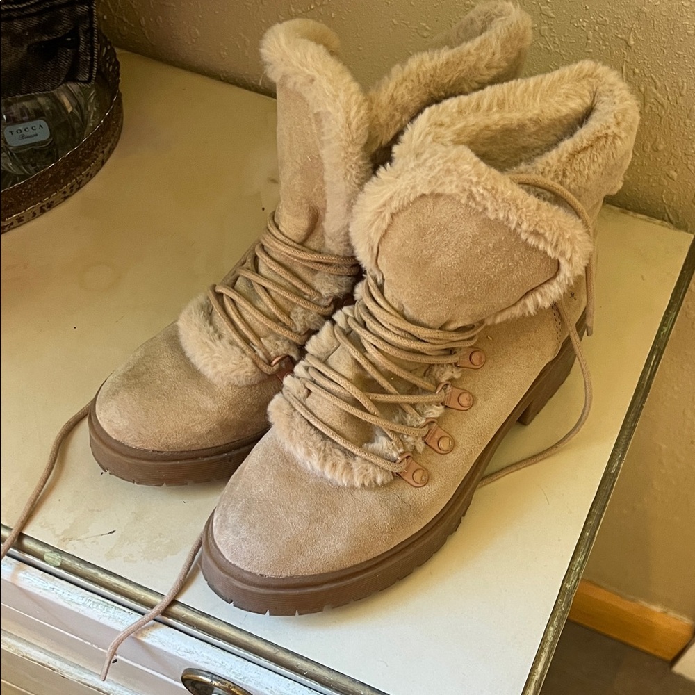 Target Tan Faux Fur Winter Boots